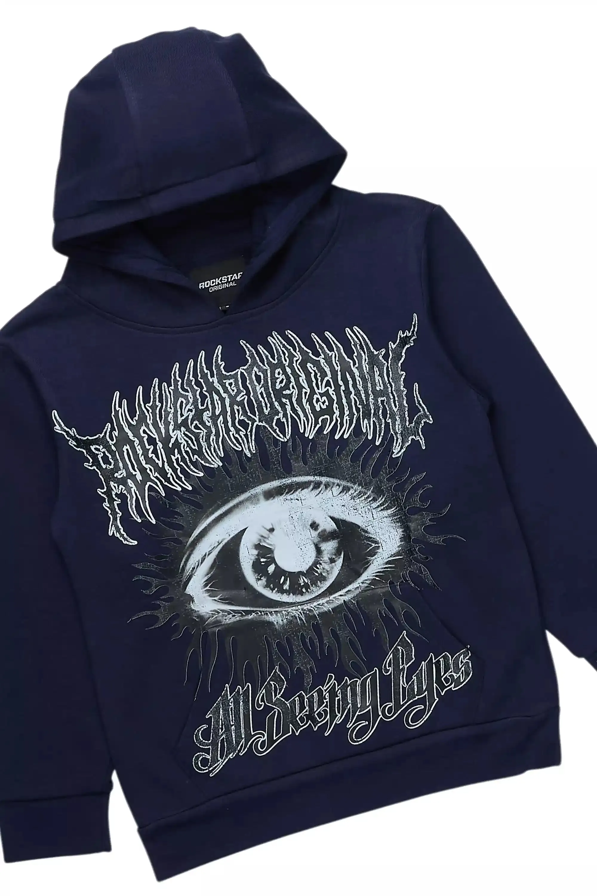 Boys All Seeing Eyes Navy Hoodie Short Set sold by Rockstar Original product image thumbnail 2