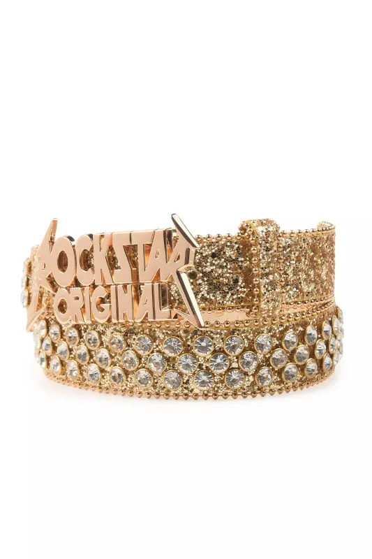 Jazlynn Gold Rhinestone Belt sold by Rockstar Original