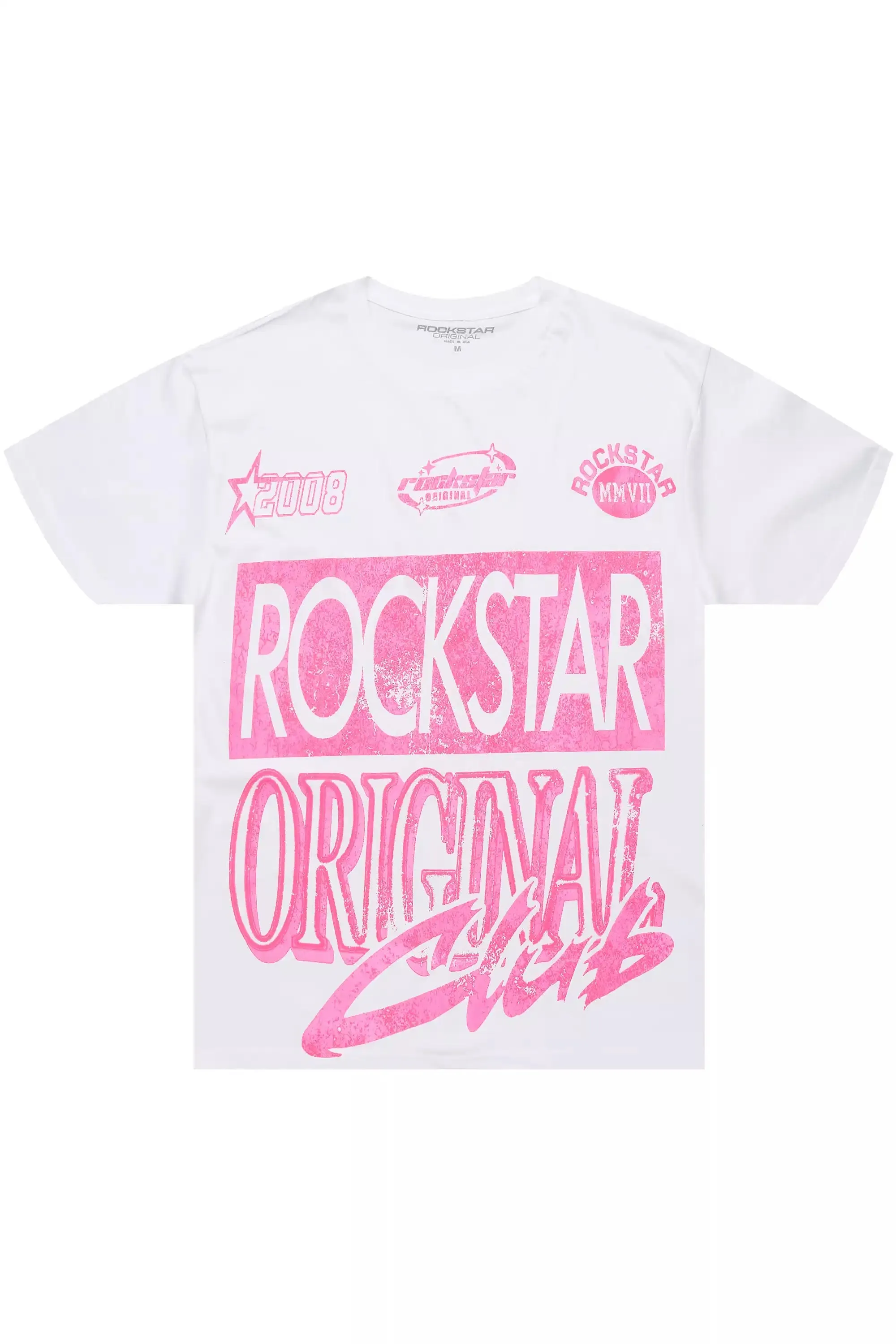 Tiffiany White/Pink Oversized T-Shirt sold by Rockstar Original