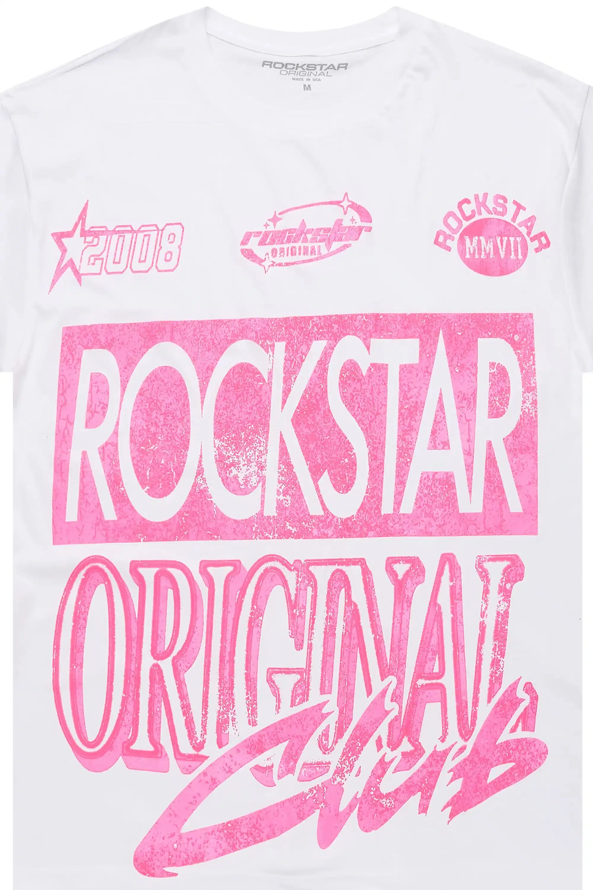 Tiffiany White/Pink Oversized T-Shirt sold by Rockstar Original product image thumbnail 2