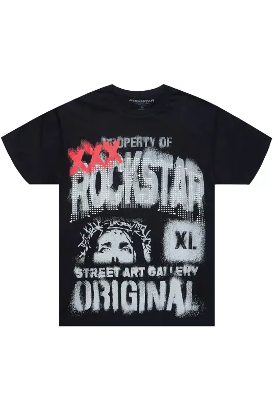 Kyo Black Oversized Graphic T-Shirt sold by Rockstar Original