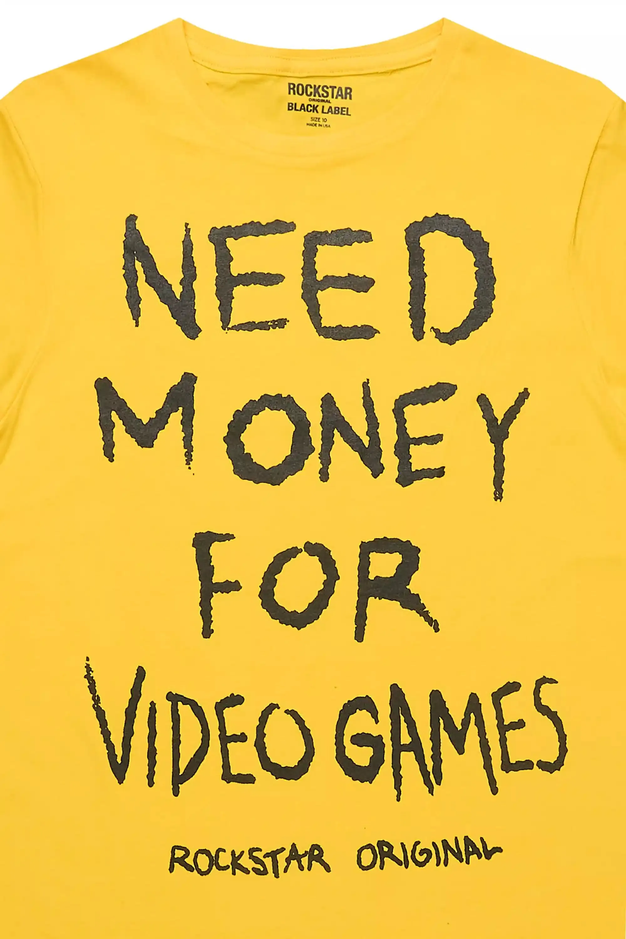 Boys M4 Video Games Yellow/Black Graphic T-Shirt sold by Rockstar Original product image thumbnail 2