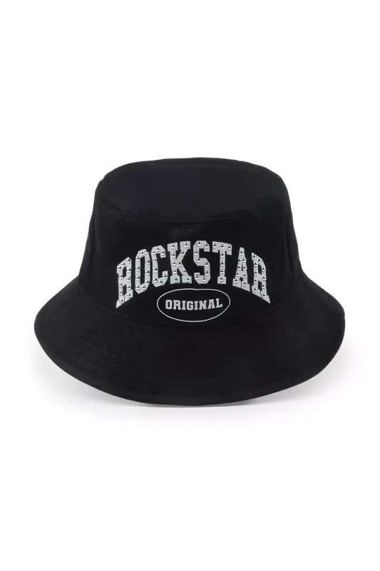 Danil Black Rhinestone Graphic Bucket Hat sold by Rockstar Original
