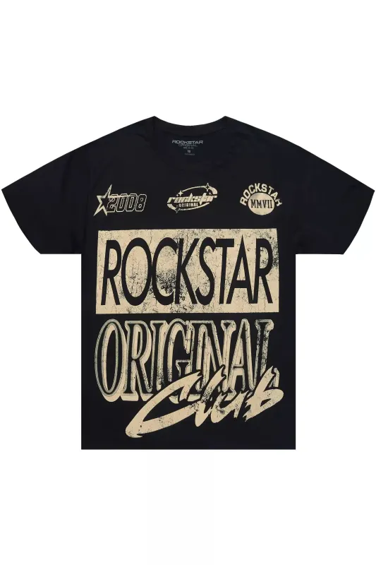 Rylok Black/Beige Oversized Graphic T-Shirt sold by Rockstar Original