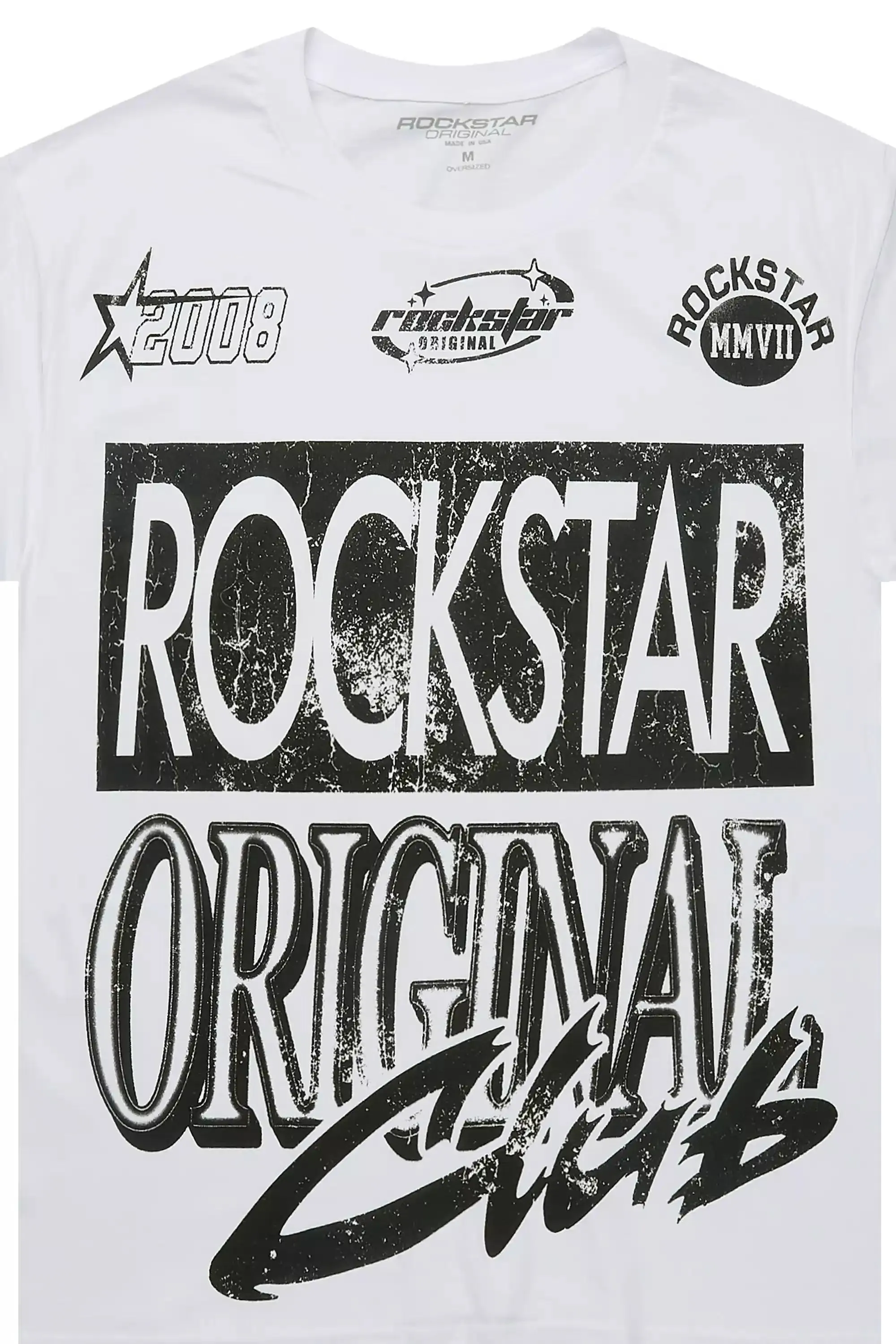 Rylok White/Black Oversized Graphic T-Shirt sold by Rockstar Original product image thumbnail 2