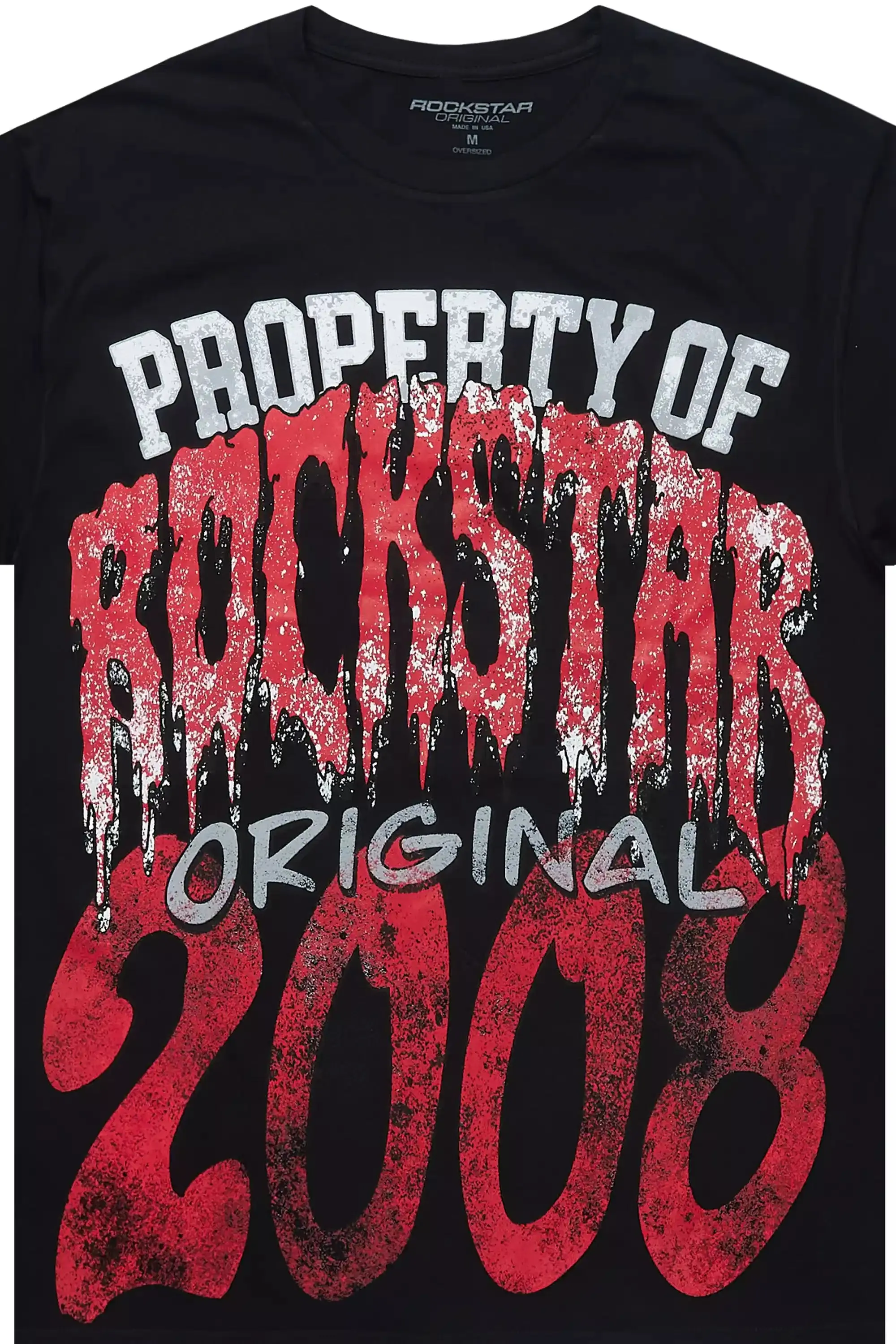 Raezion Black/Red Oversized Graphic T-Shirt sold by Rockstar Original product image thumbnail 2