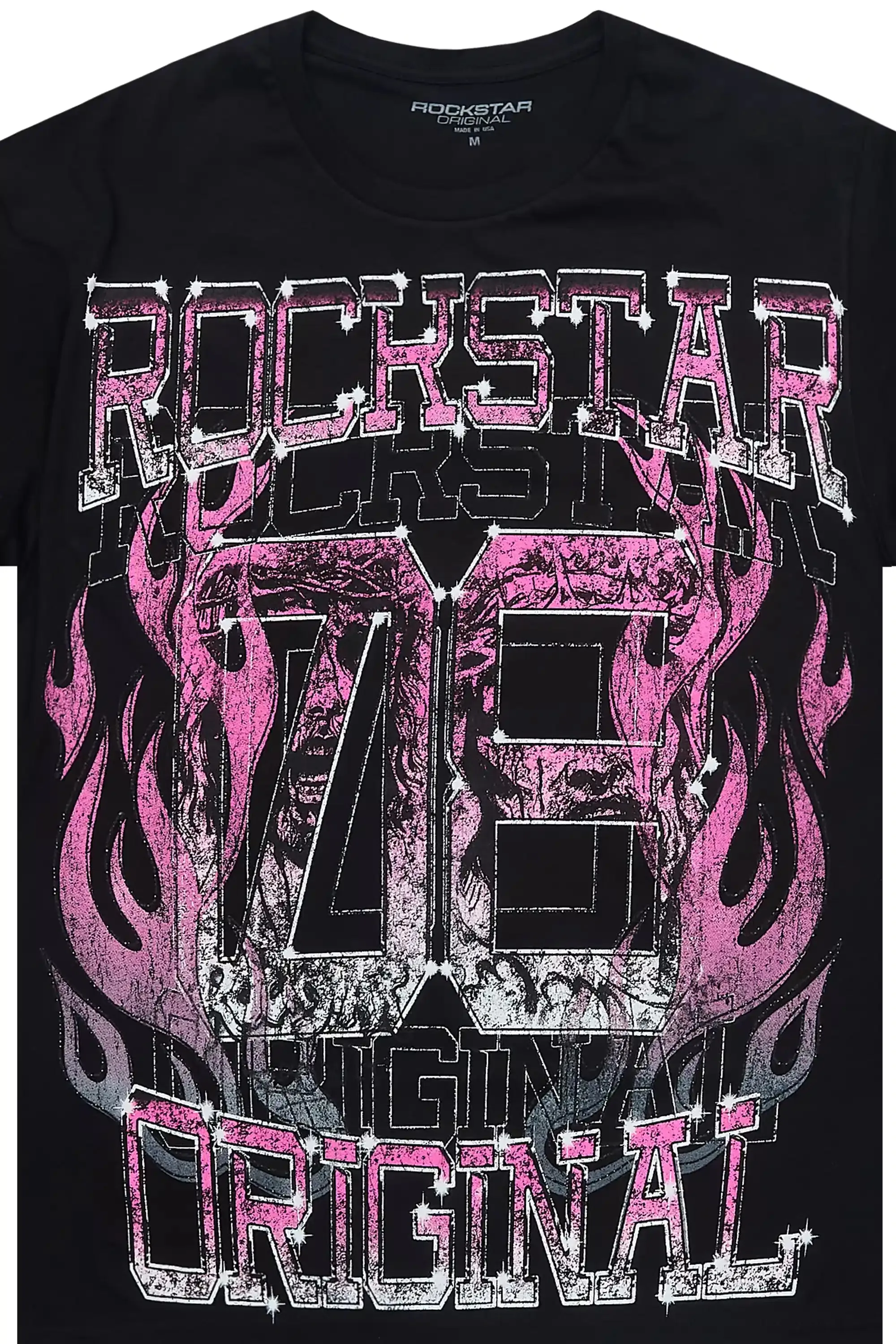 Keria Black/Pink Graphic Short Sleeve Tee sold by Rockstar Original product image thumbnail 2