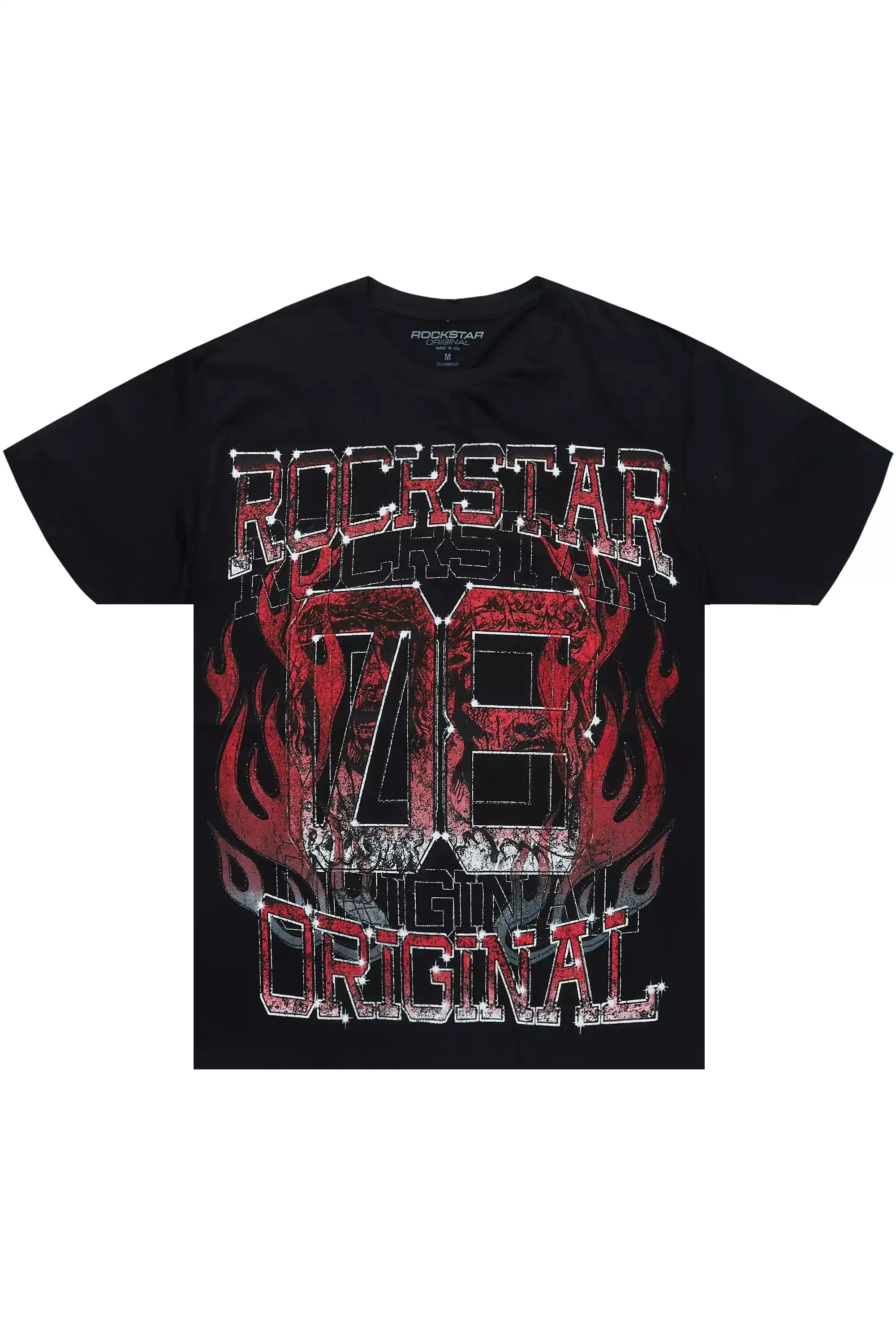 Veyene Black/Red Oversized Graphic T-Shirt sold by Rockstar Original