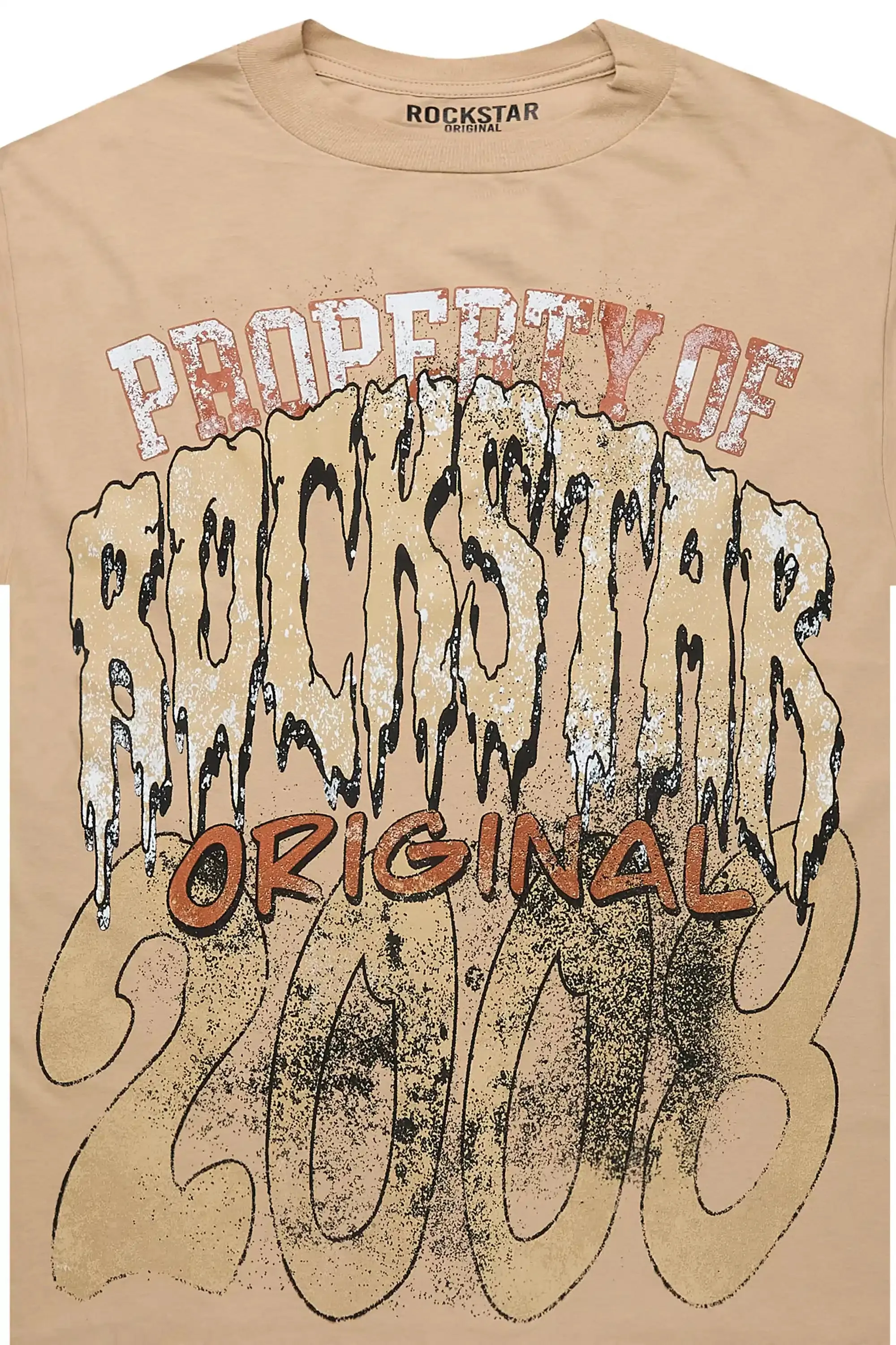 Raezion Beige/Brown Oversized Graphic T-Shirt sold by Rockstar Original product image thumbnail 2