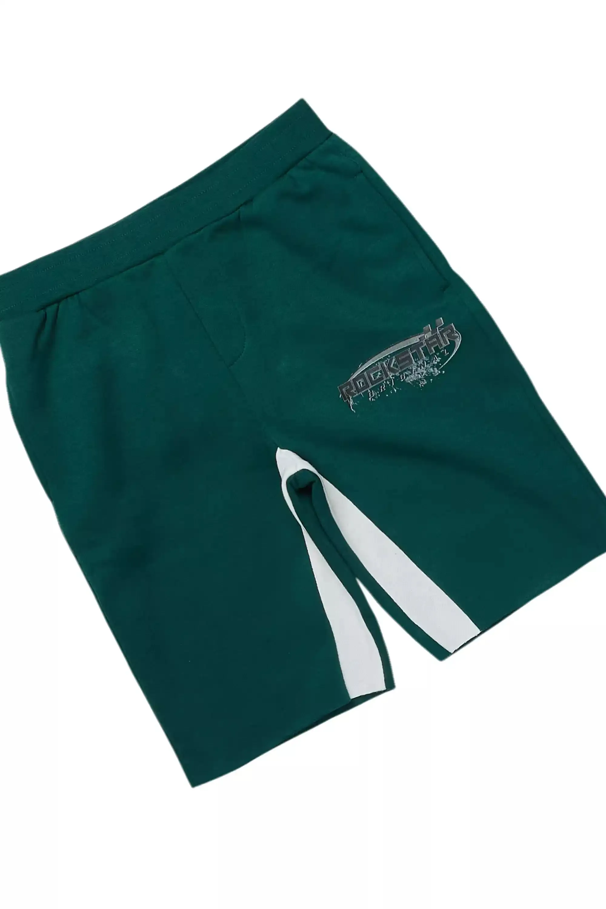 Boys Amos Dark Green Hoodie Short Set sold by Rockstar Original product image thumbnail 3