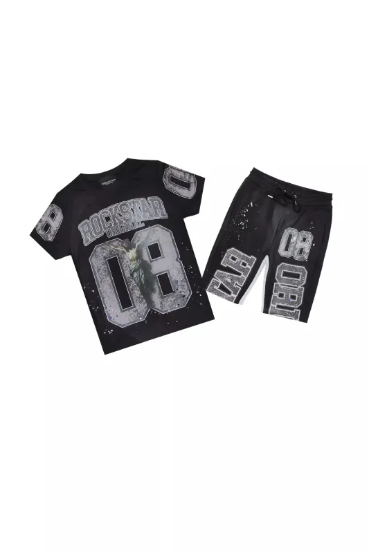 Boys Fields Black/White T-Shirt/Short Set sold by Rockstar Original