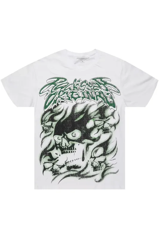 Schtupp White Oversized Graphic T-Shirt sold by Rockstar Original