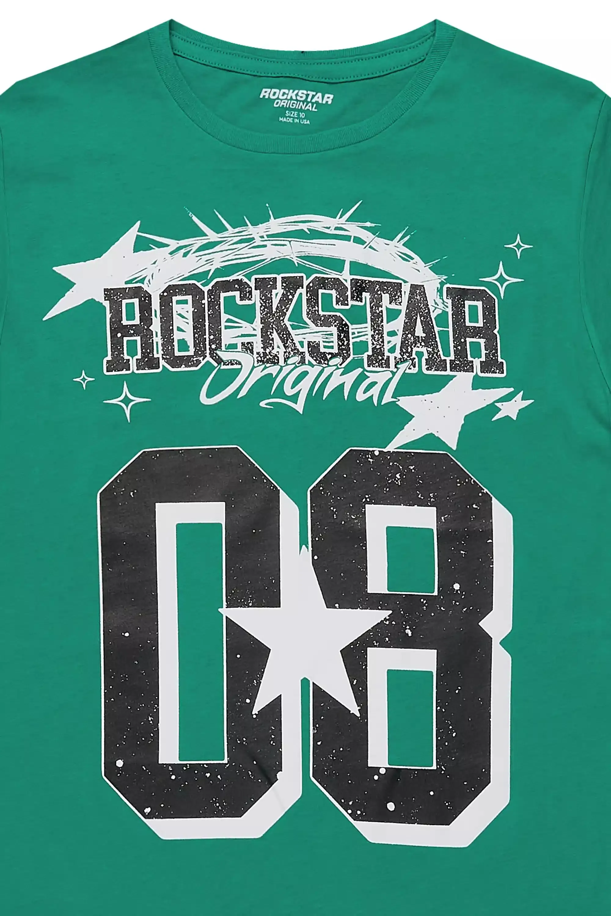 Boys Allstar Green/White Graphic T-Shirt sold by Rockstar Original product image thumbnail 2