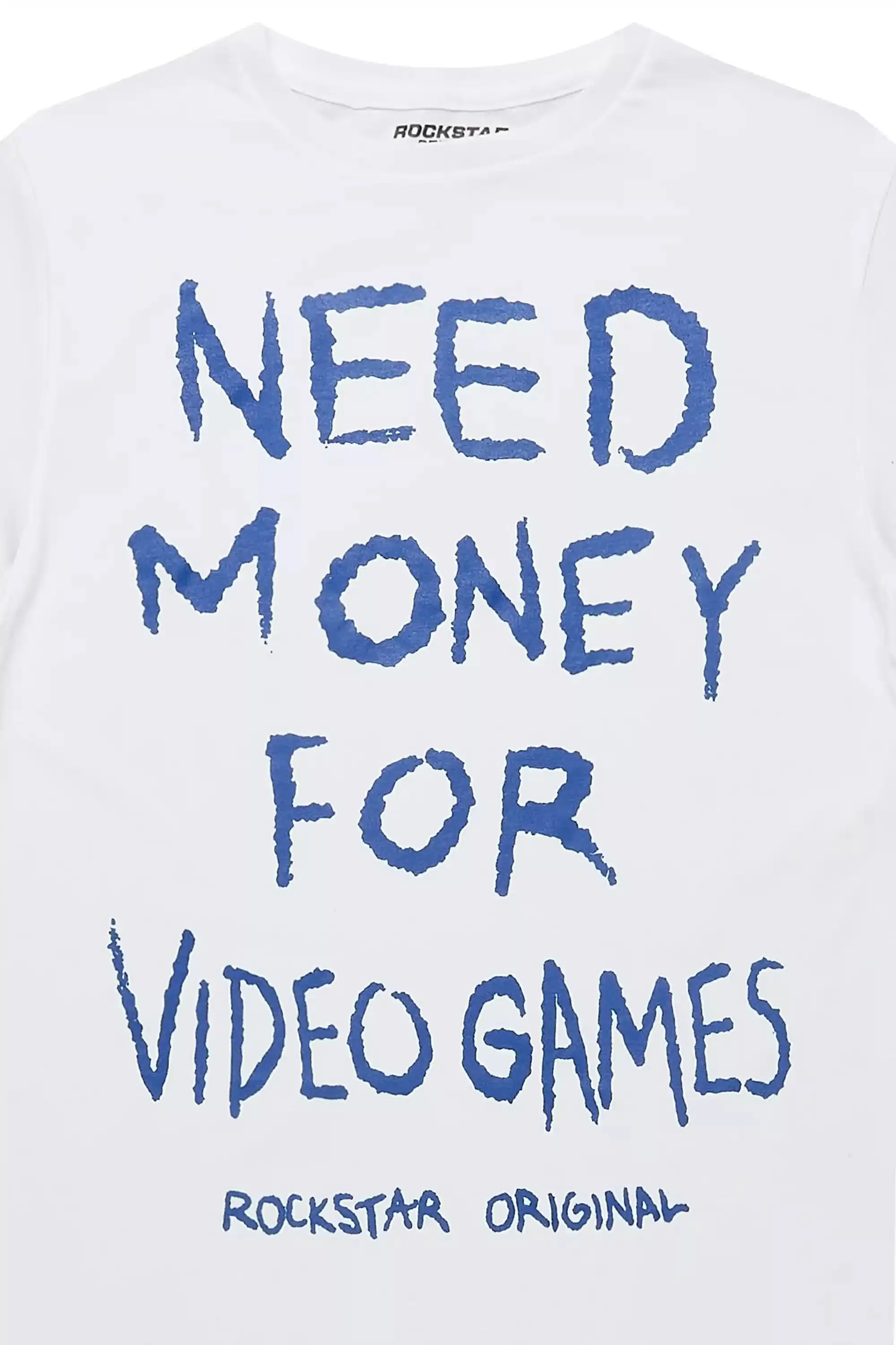 Boys M4 Video Games White/Royal Blue Graphic T-Shirt sold by Rockstar Original product image thumbnail 2