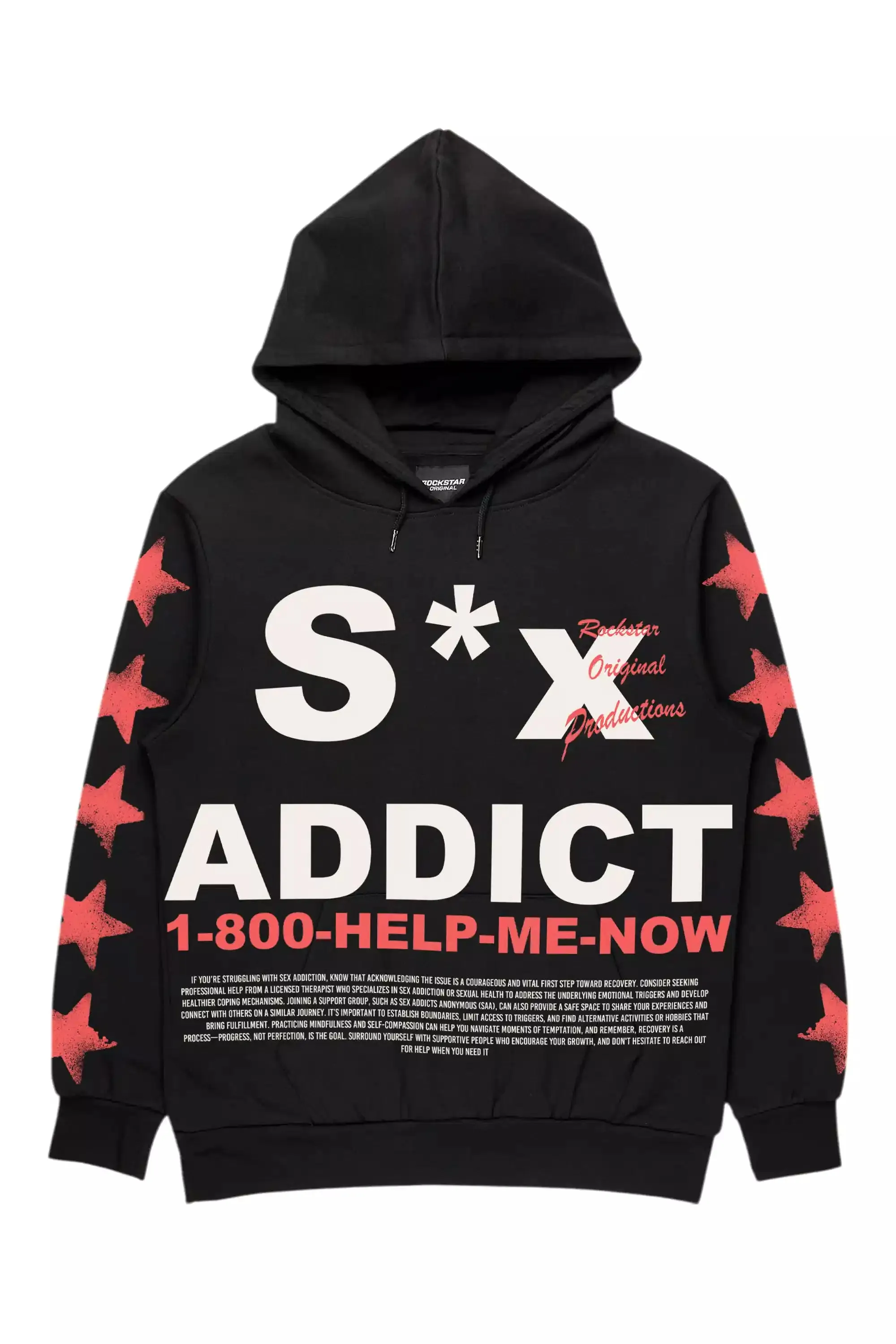 Addict Black/Red Graphic Hoodie sold by Rockstar Original