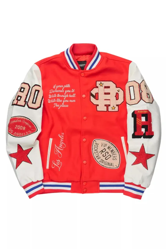 Balser Orange Varsity Jacket made by Rockstar Original