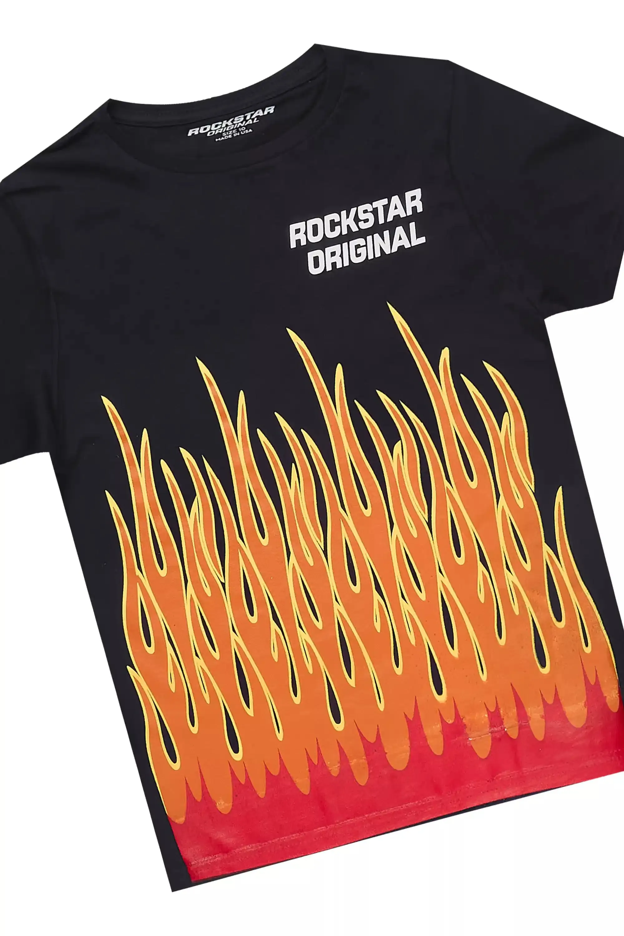 Boys Roeland Black T-Shirt/Denim Short Set sold by Rockstar Original product image thumbnail 2