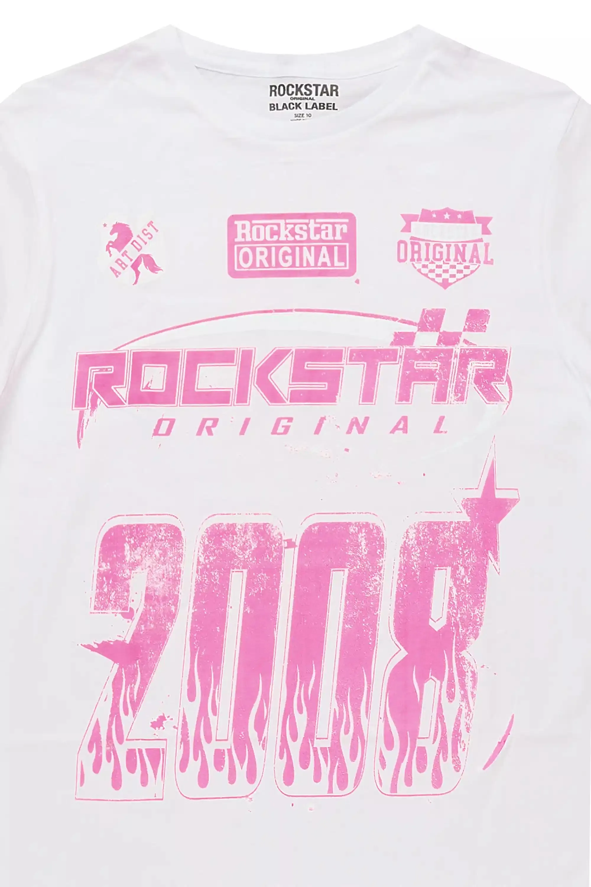Girls Esha White/Pink Graphic T-Shirt sold by Rockstar Original product image thumbnail 2