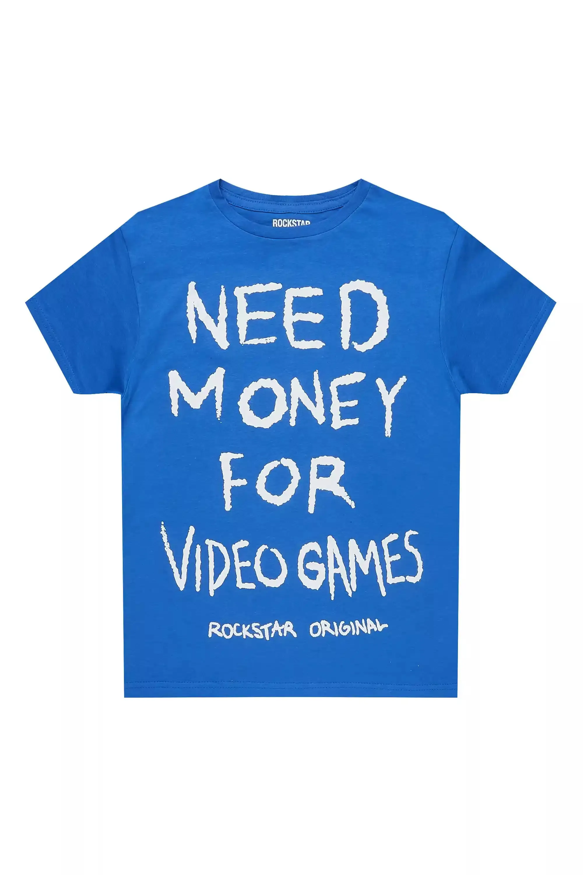 Boys M4 Video Games Royal Blue/White Graphic T-Shirt sold by Rockstar Original