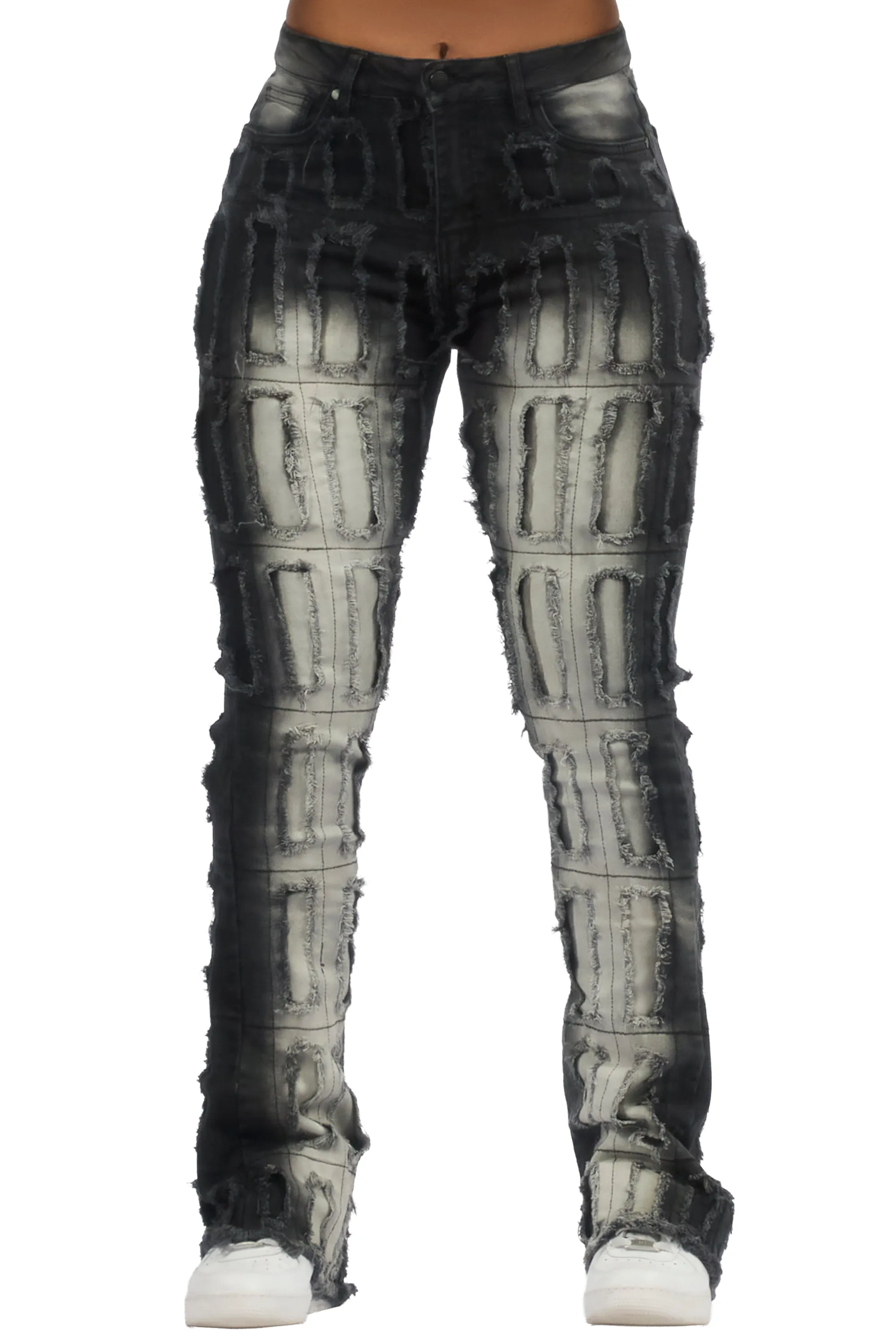 Taquila Grey Wash Stacked Flare Jean sold by Rockstar Original product image thumbnail 3