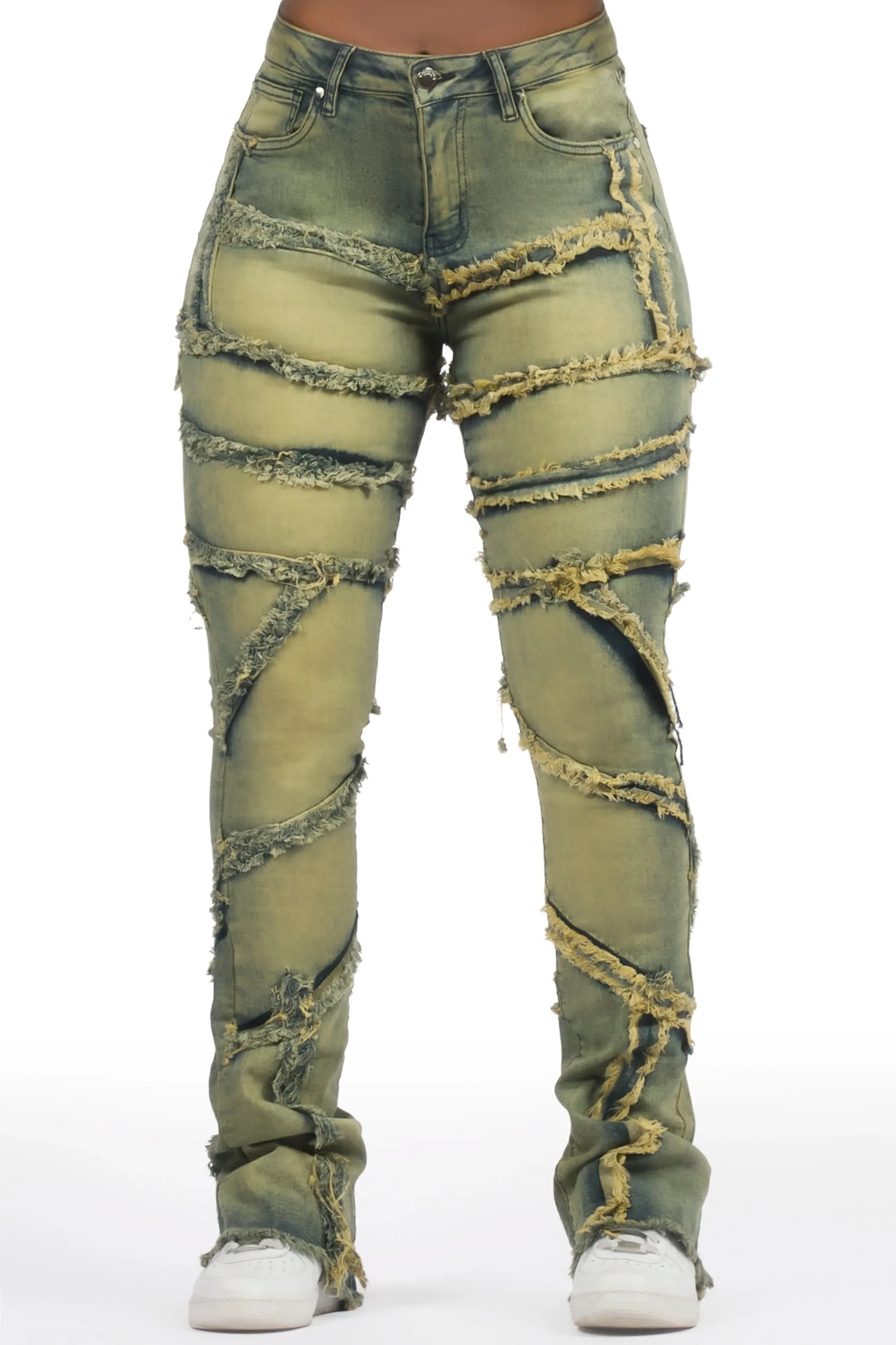 Zytaii Vintage Wash Stacked Flare Jean sold by Rockstar Original