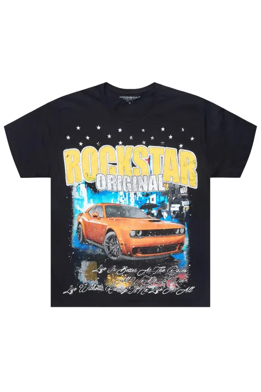 Delicia Black Oversized T-Shirt sold by Rockstar Original