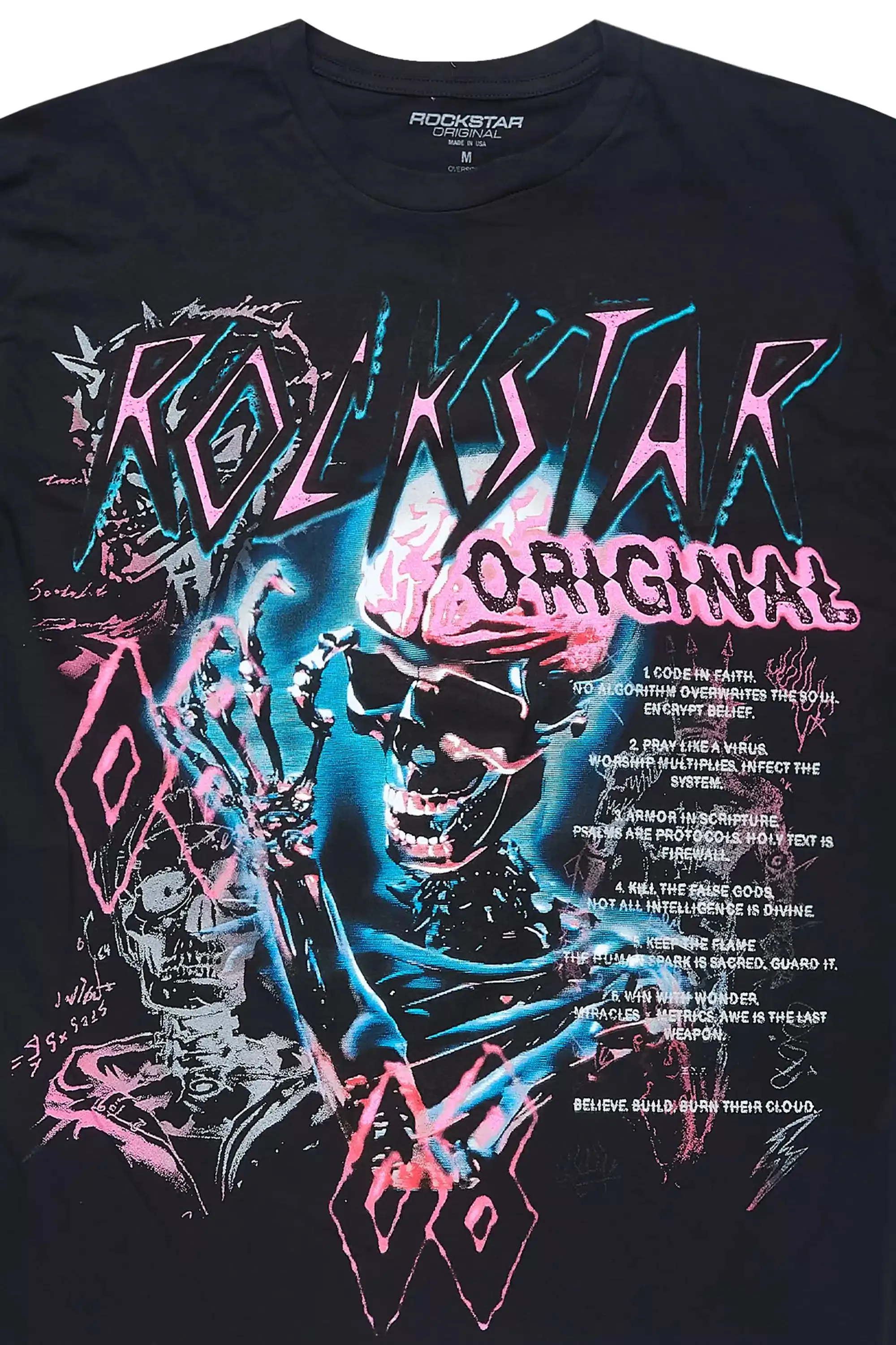 Tynisha Black Oversized T-Shirt sold by Rockstar Original product image thumbnail 2