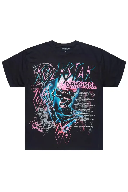 Tynisha Black Oversized T-Shirt sold by Rockstar Original