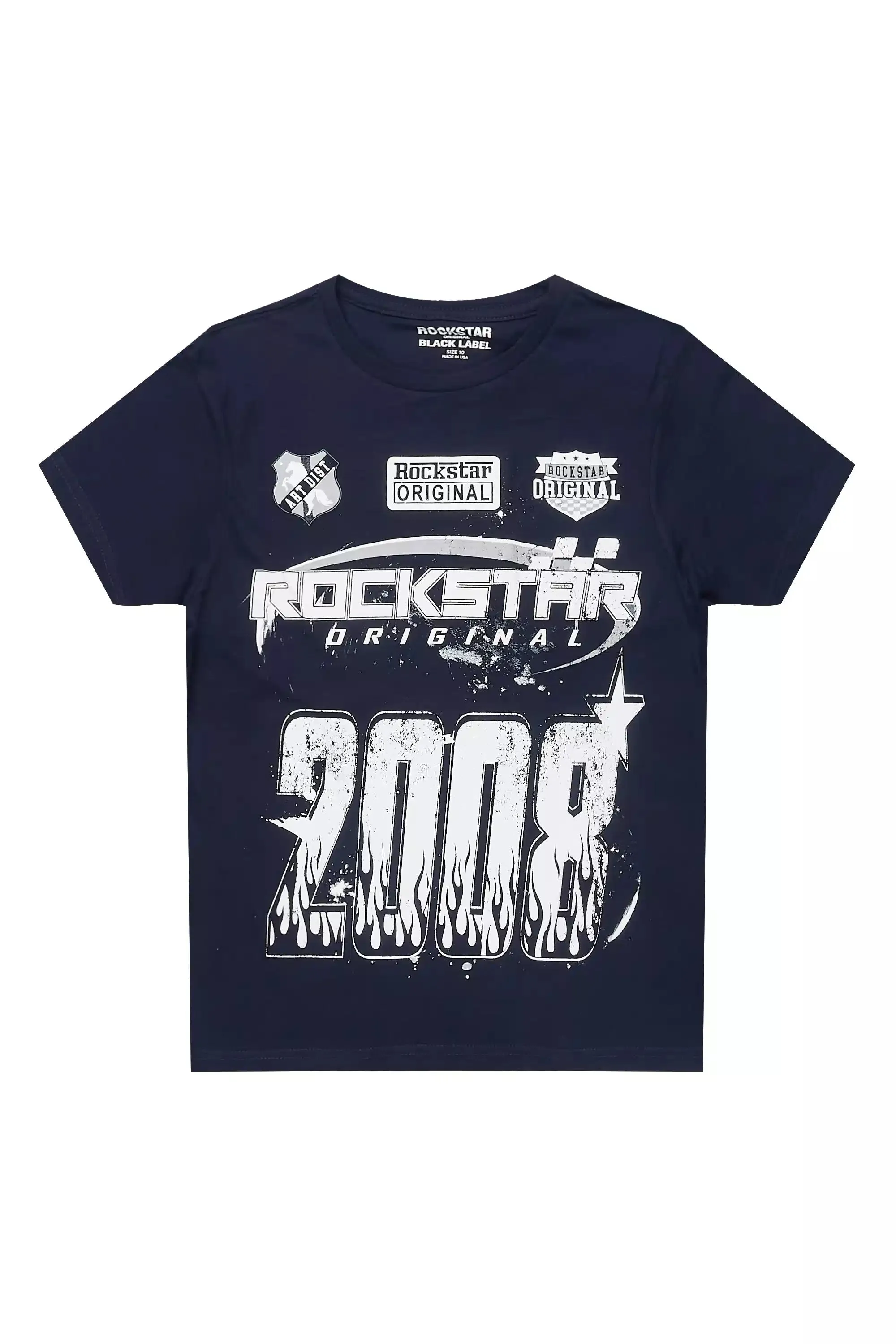 Boys Amos Navy/White Graphic T-Shirt sold by Rockstar Original