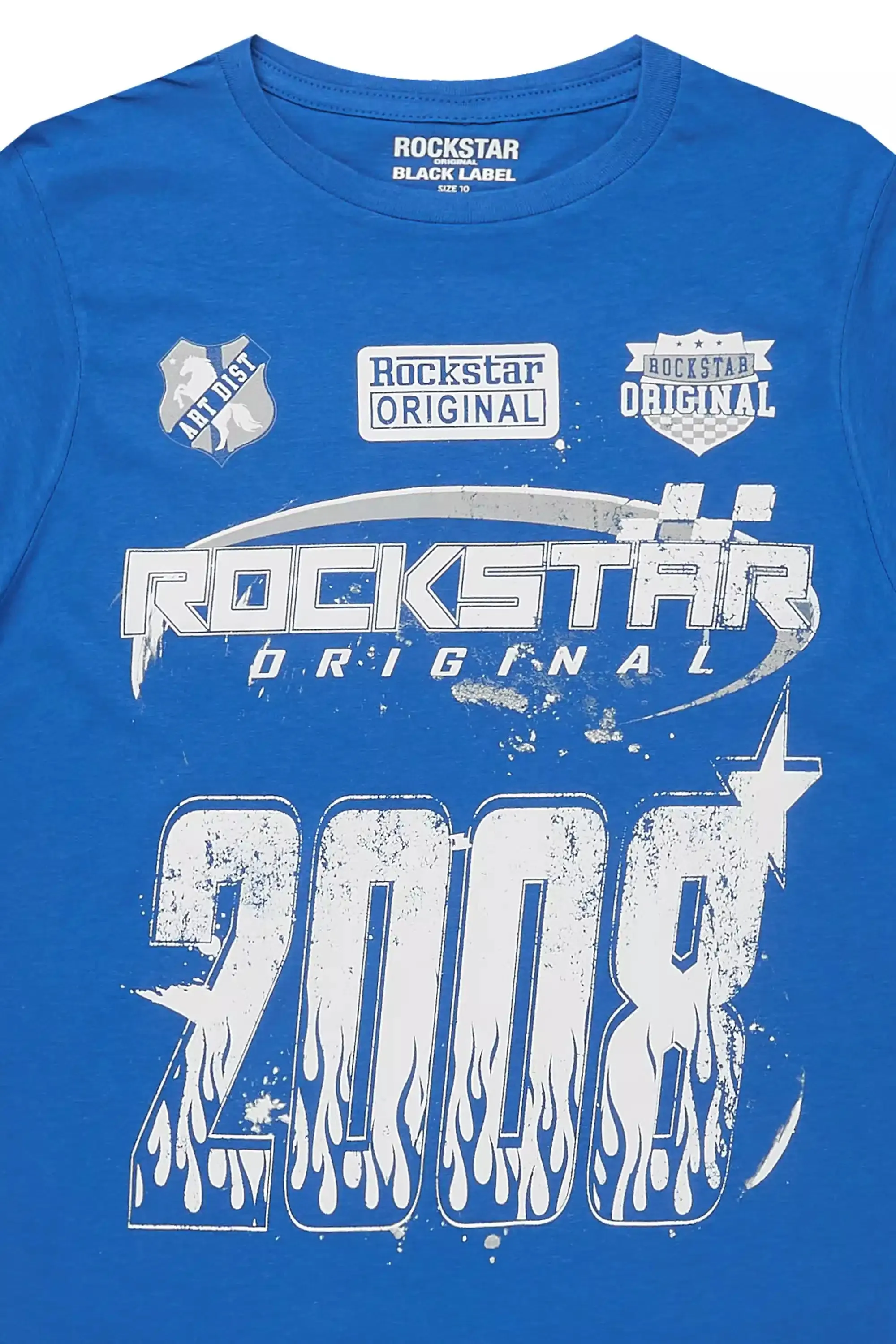 Boys Amos Royal Blue/White Graphic T-Shirt sold by Rockstar Original product image thumbnail 2