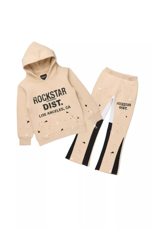 Boys Scottie Tan/Black Stacked Flare Track Set sold by Rockstar Original