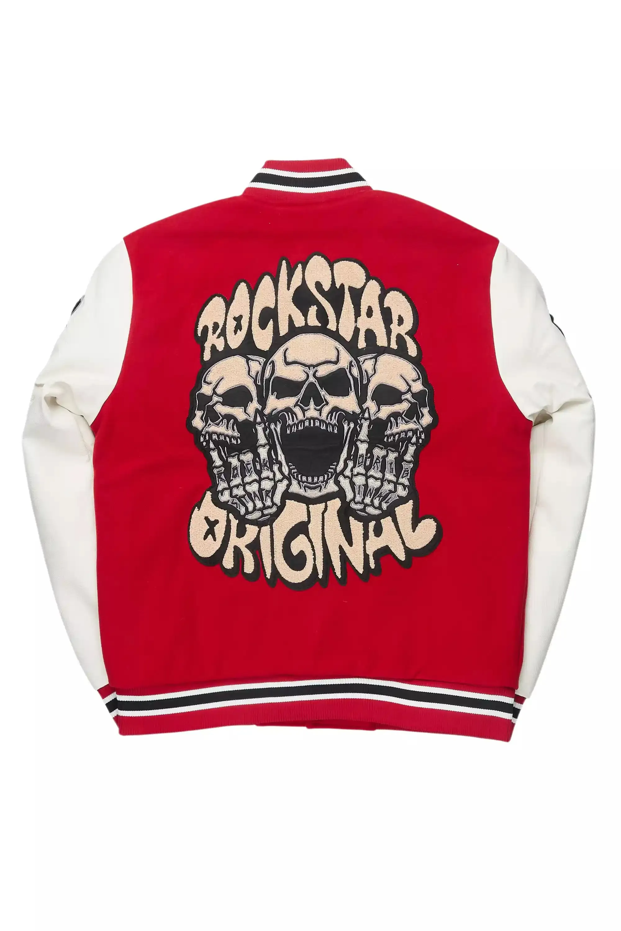 Vidar Red Varsity Jacket sold by Rockstar Original product image thumbnail 4