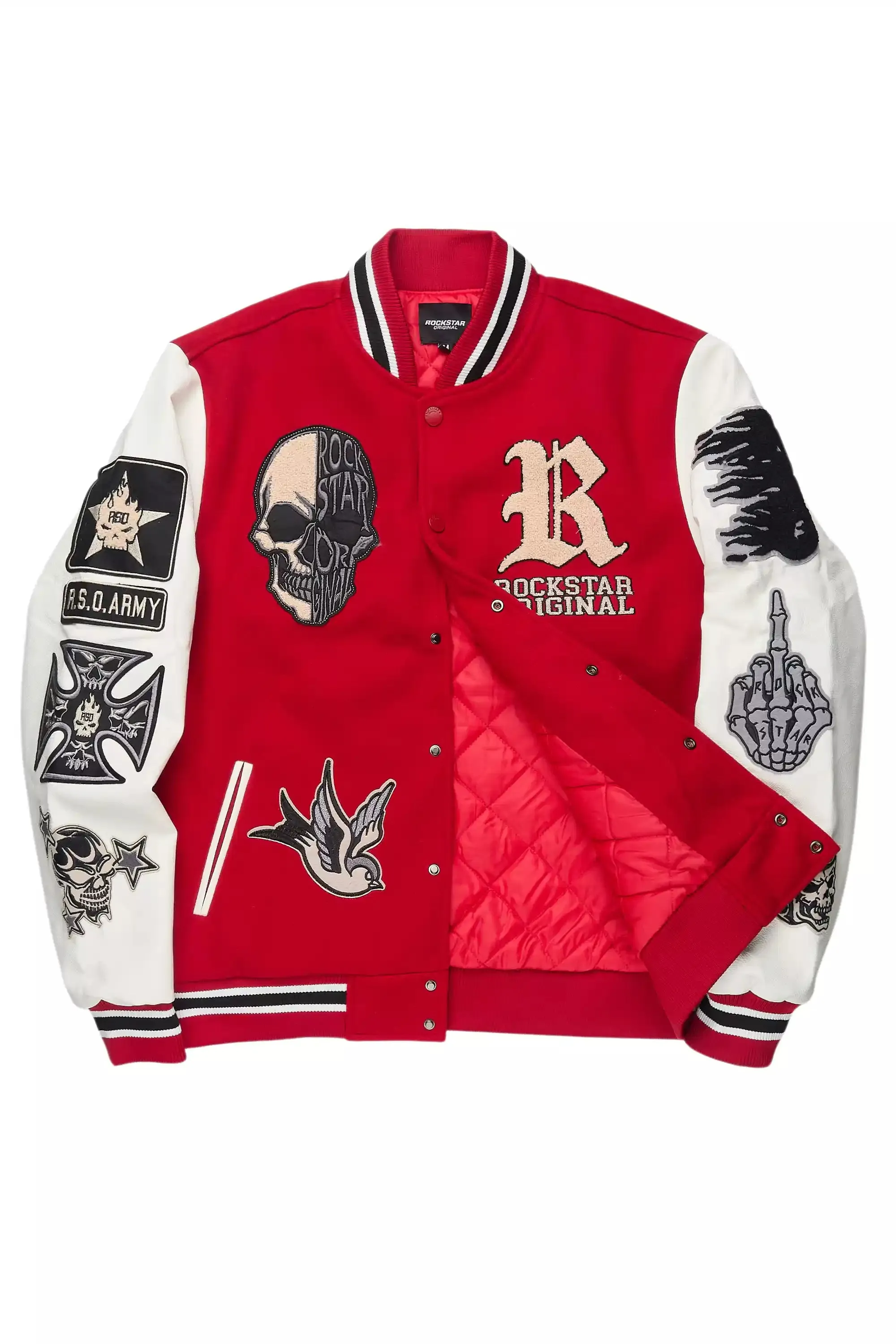 Vidar Red Varsity Jacket sold by Rockstar Original product image thumbnail 2