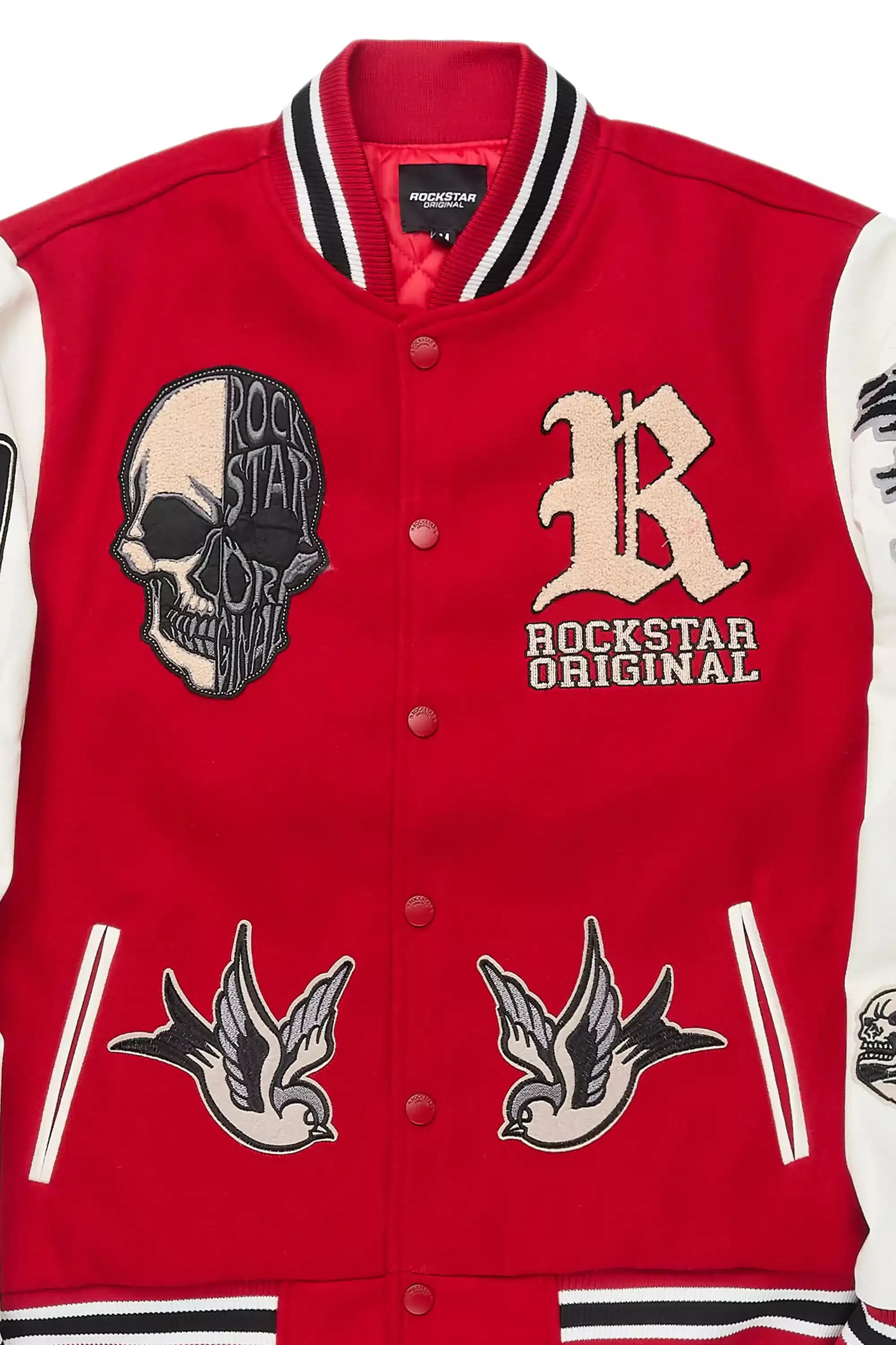 Vidar Red Varsity Jacket sold by Rockstar Original product image thumbnail 3