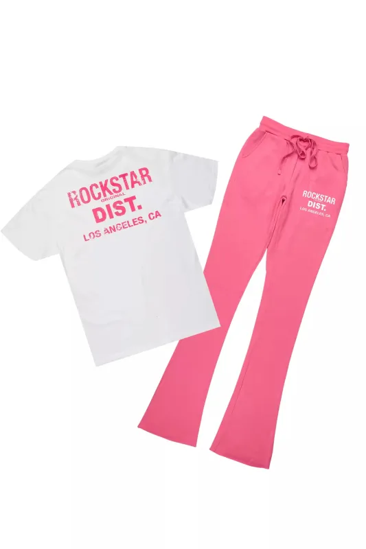 Dalasia 2.0 White/Pink T-Shirt Track Set sold by Rockstar Original