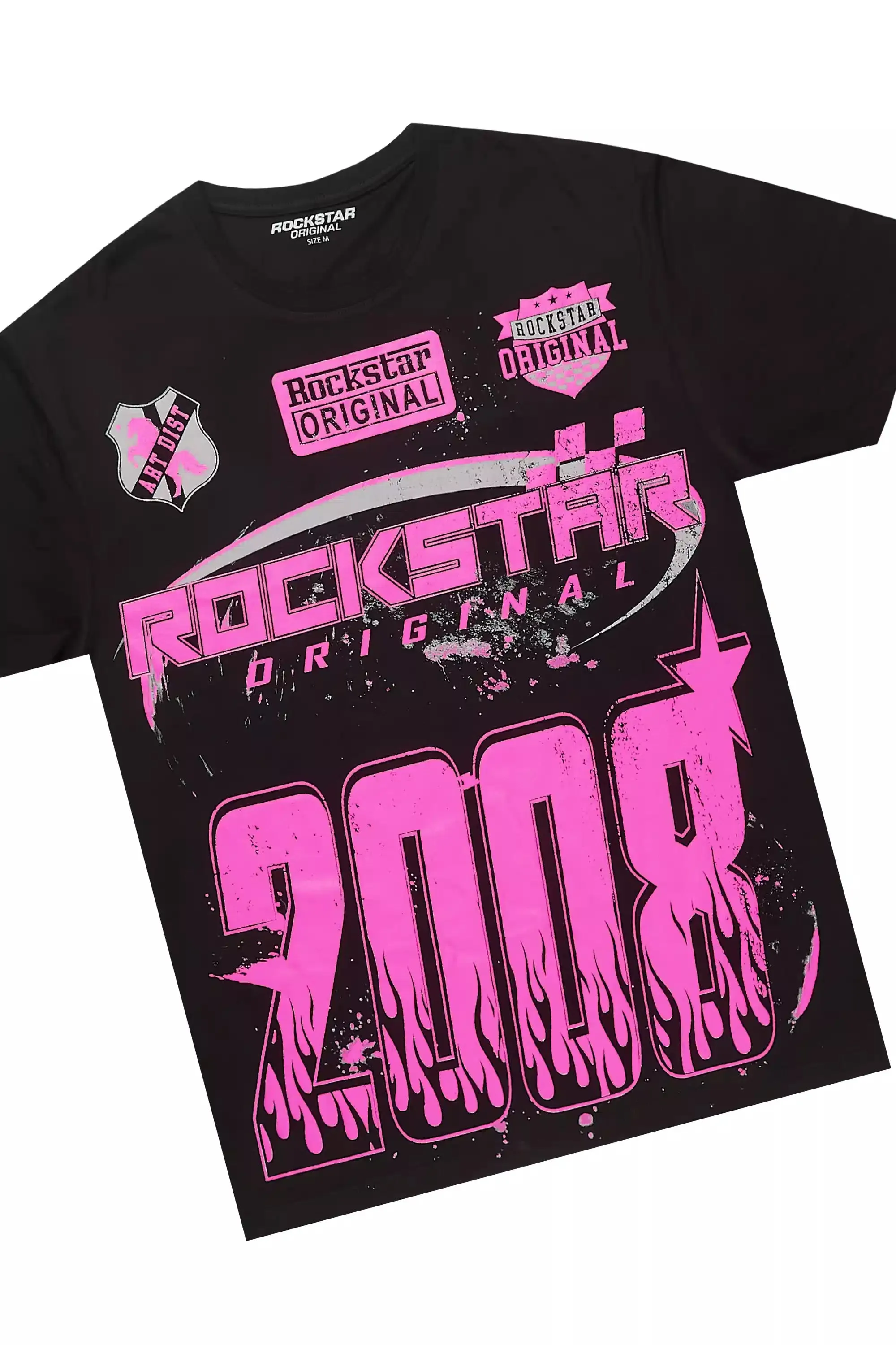 Esha Black/Pink T-Shirt Trackset sold by Rockstar Original product image thumbnail 2