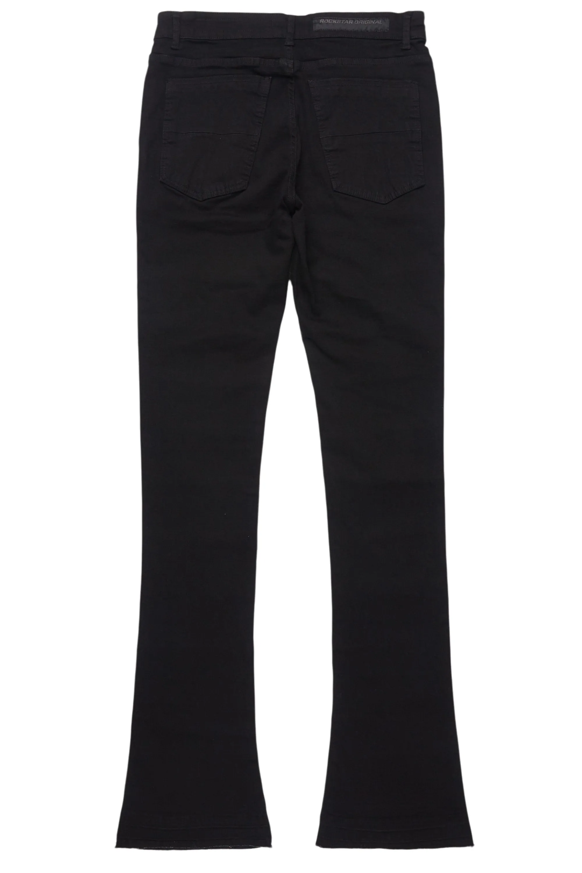 Waylon Jet Black Stacked Flare Jean sold by Rockstar Original product image thumbnail 4