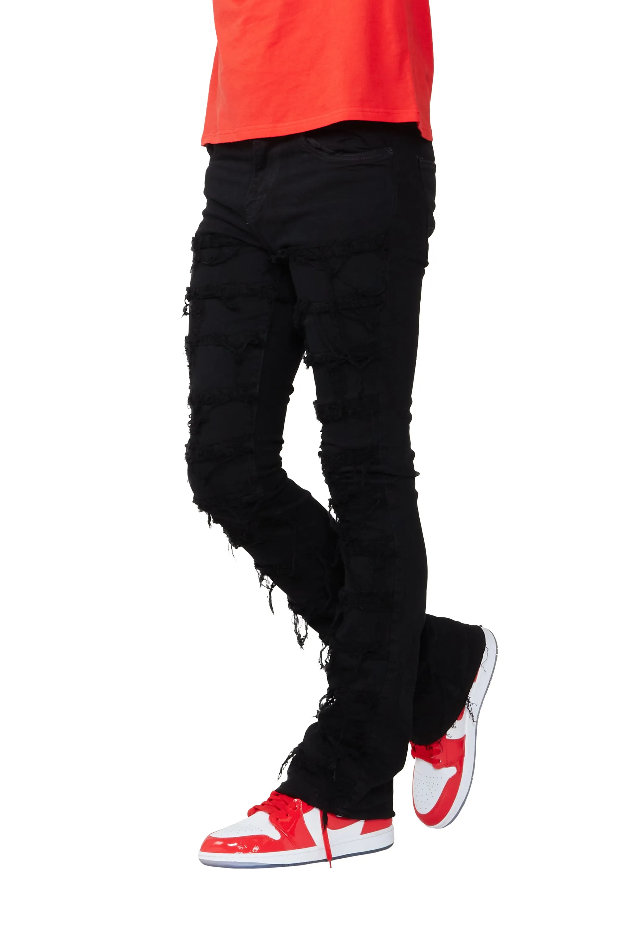 Waylon Jet Black Stacked Flare Jean sold by Rockstar Original product image thumbnail 5