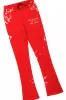 Filip Red/White Hoodie/Baggy Stacked Track Pant Set sold by Rockstar Original