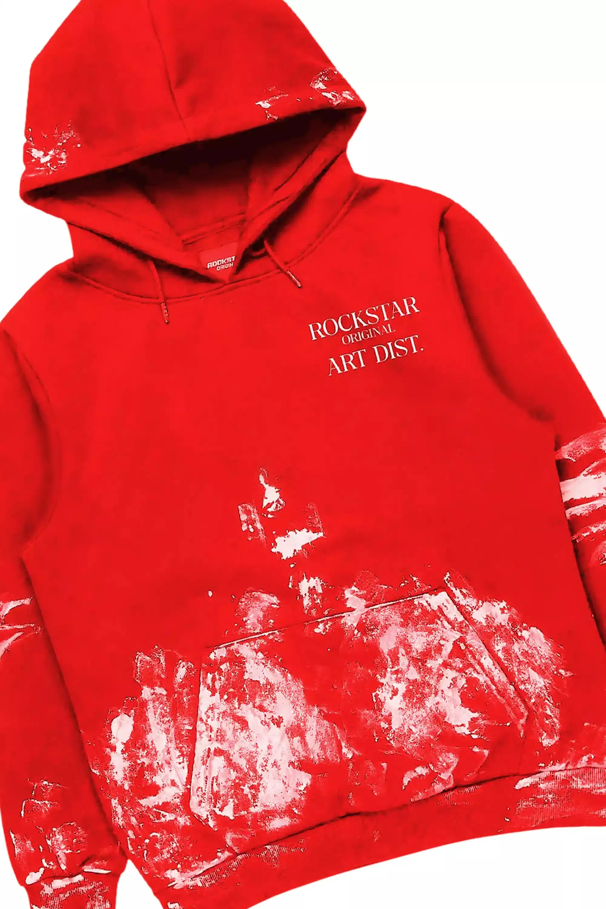 Filip Red/White Hoodie/Baggy Stacked Track Pant Set sold by Rockstar Original product image thumbnail 2