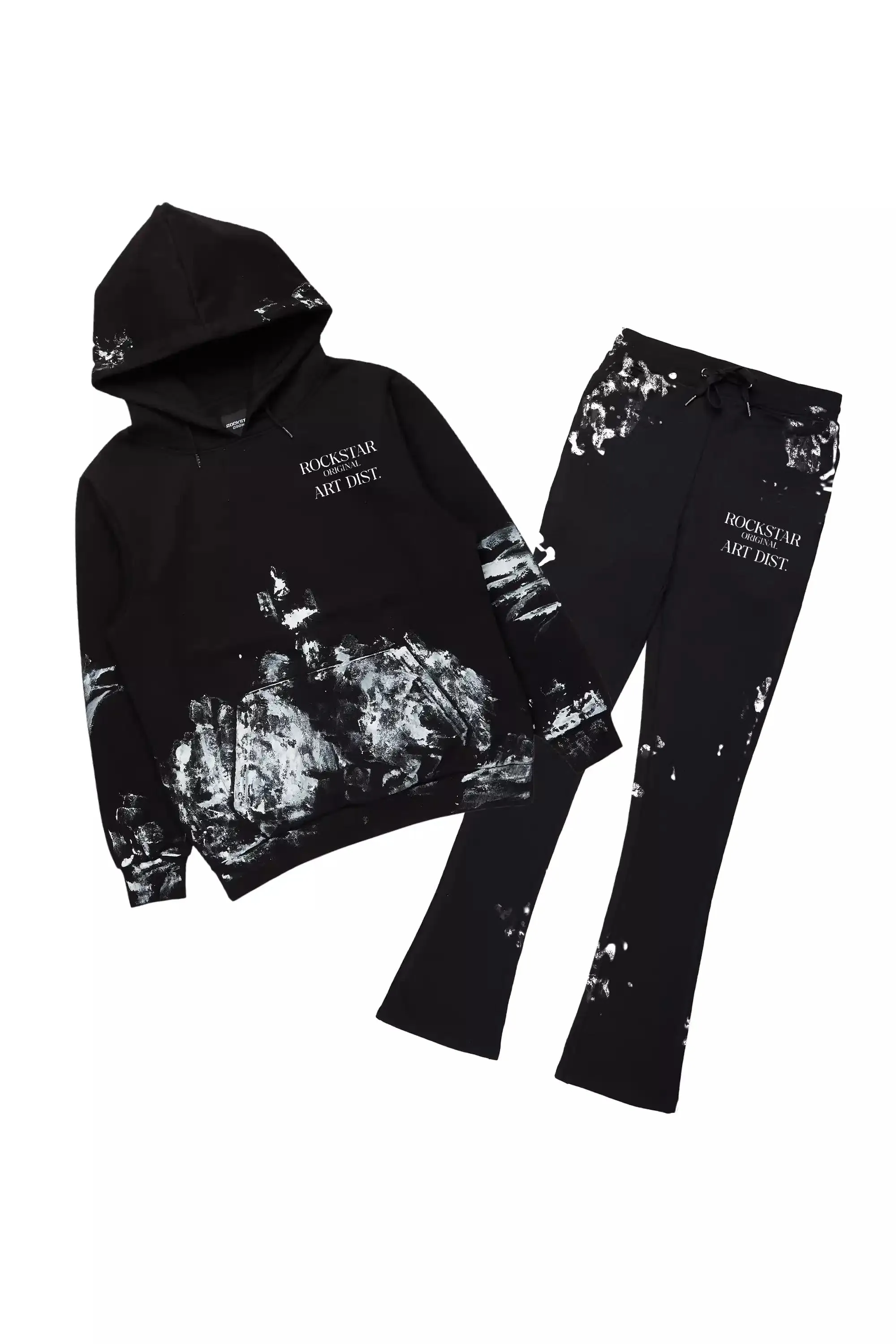 Filip Black Hoodie/Stacked Pant Track Set sold by Rockstar Original