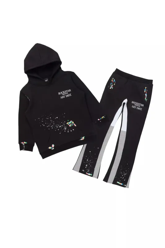 Boys Palmer Black/Grey Stacked Flare Track Set sold by Rockstar Original