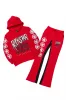 Wizzurd Red/Black Hoodie/Baggy Stacked Track Set sold by Rockstar Original
