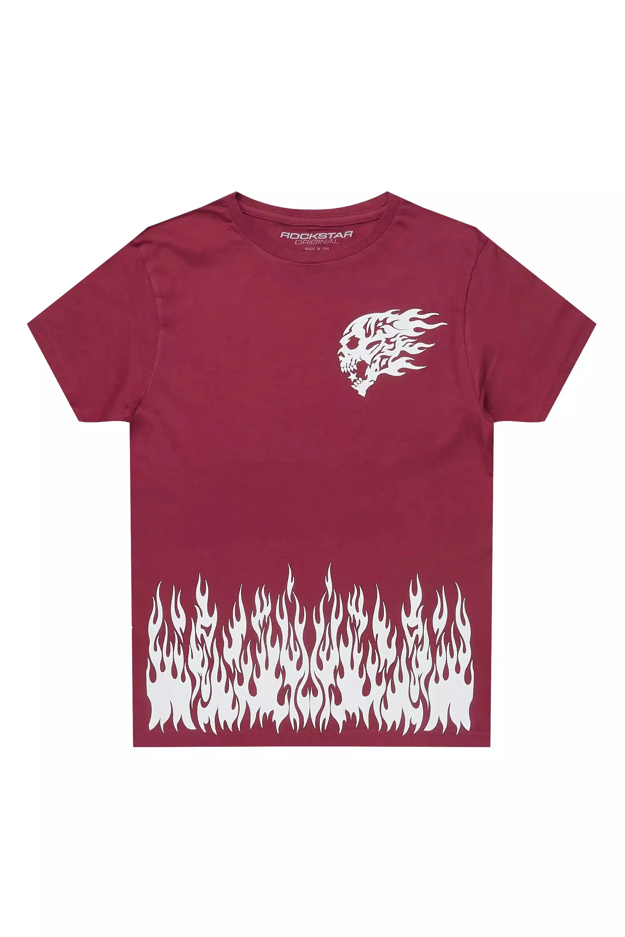 Boys Bubble Burgundy/White Graphic T-Shirt sold by Rockstar Original