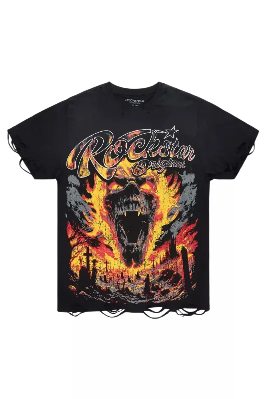 Flamer Black Graphic T-Shirt sold by Rockstar Original