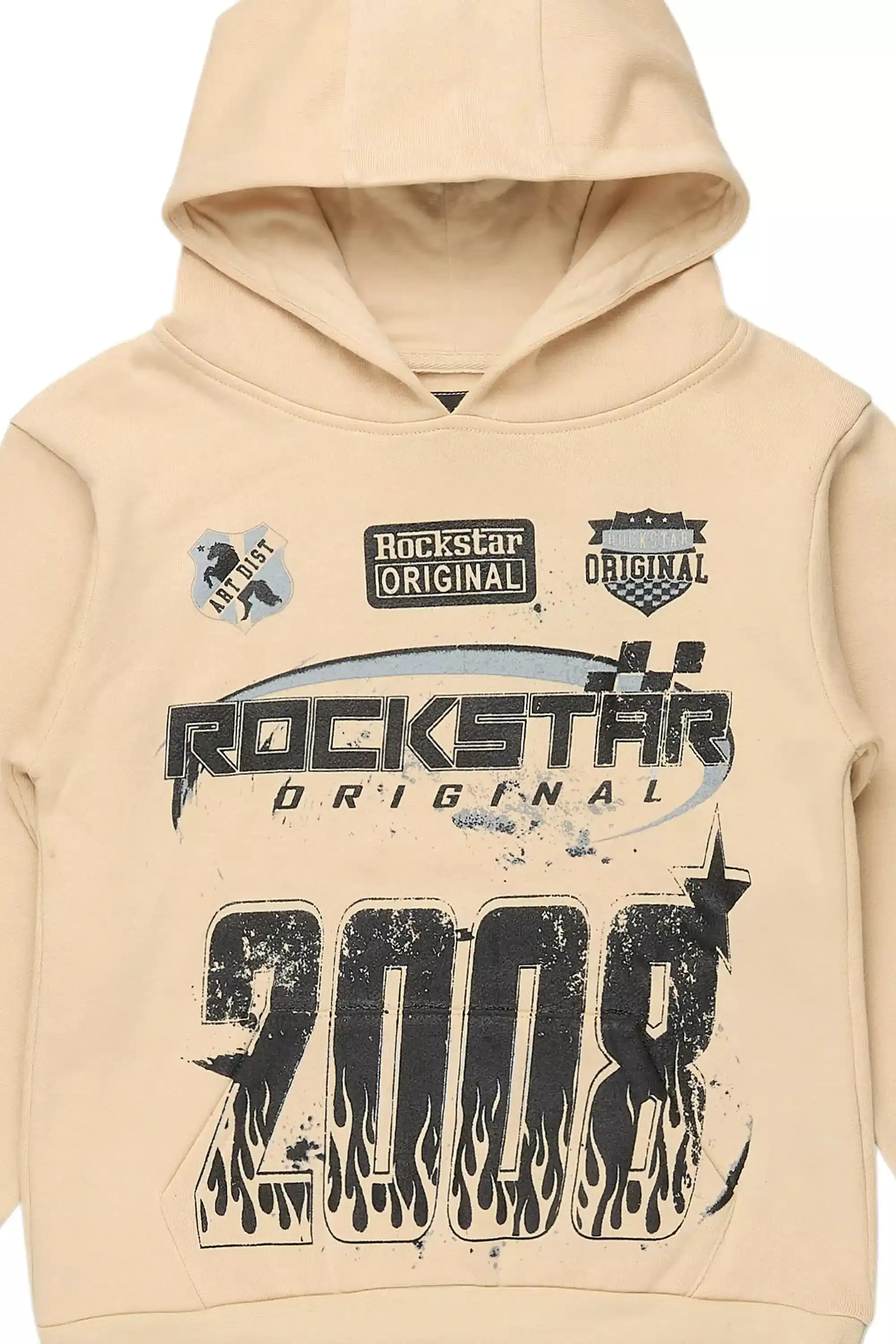Boys Amos Beige/Black Graphic Hoodie sold by Rockstar Original product image thumbnail 2