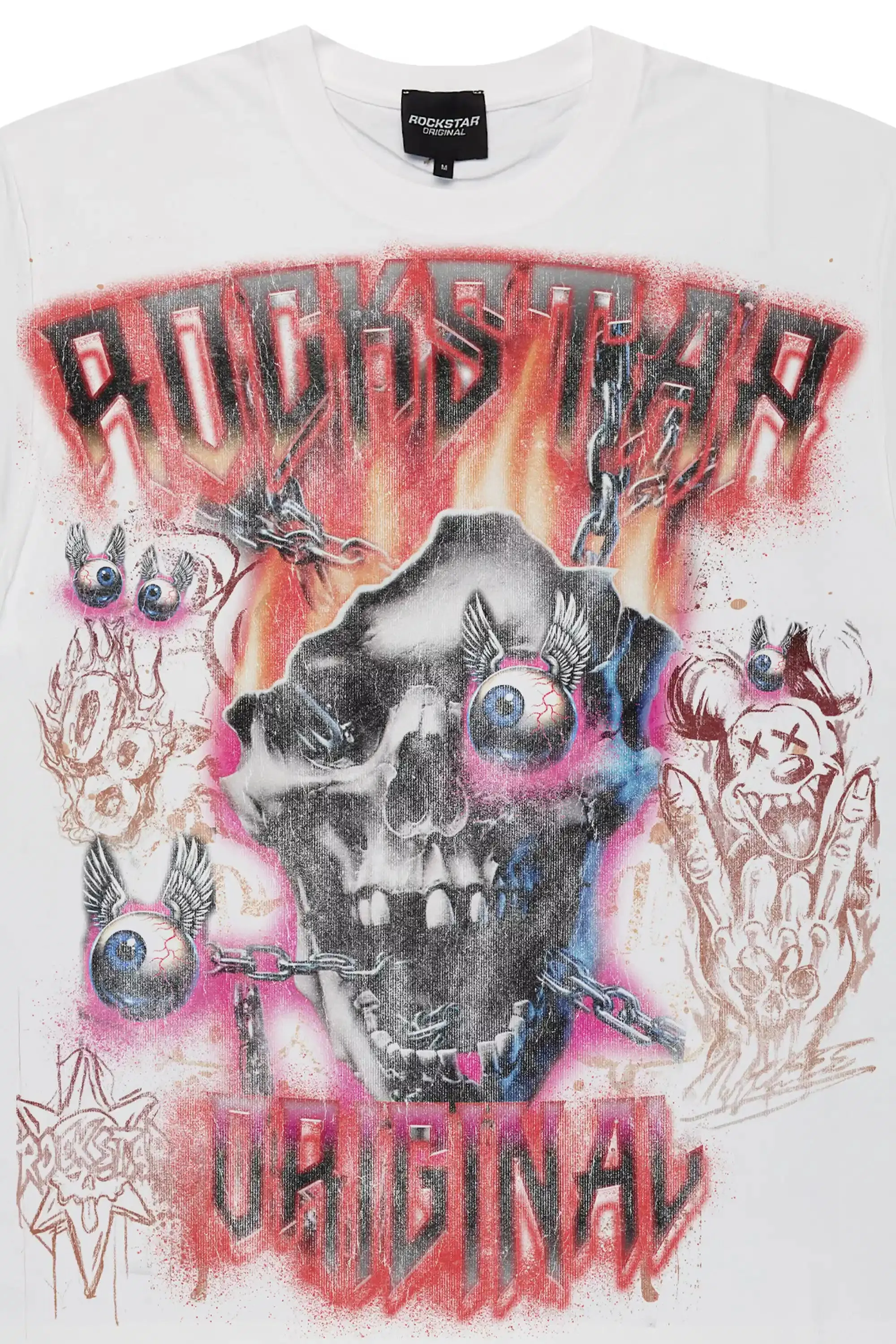 Shamere White Graphic Short Sleeve Tee sold by Rockstar Original product image thumbnail 2