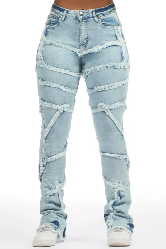 Zytaii Light Wash Stacked Flare Jean sold by Rockstar Original