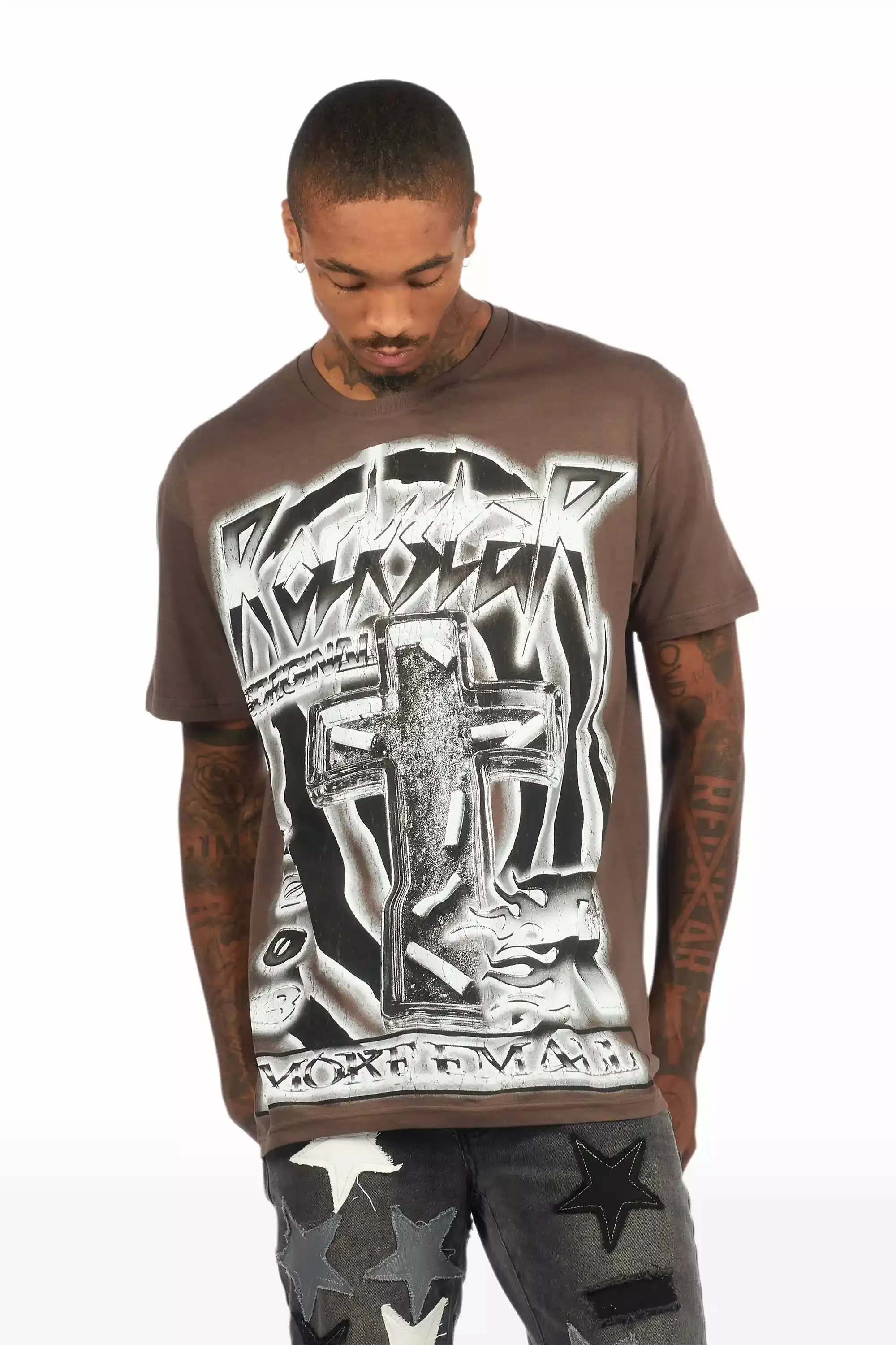 Smokeem Dark Grey/Black Oversized Graphic T-Shirt sold by Rockstar Original product image thumbnail 4