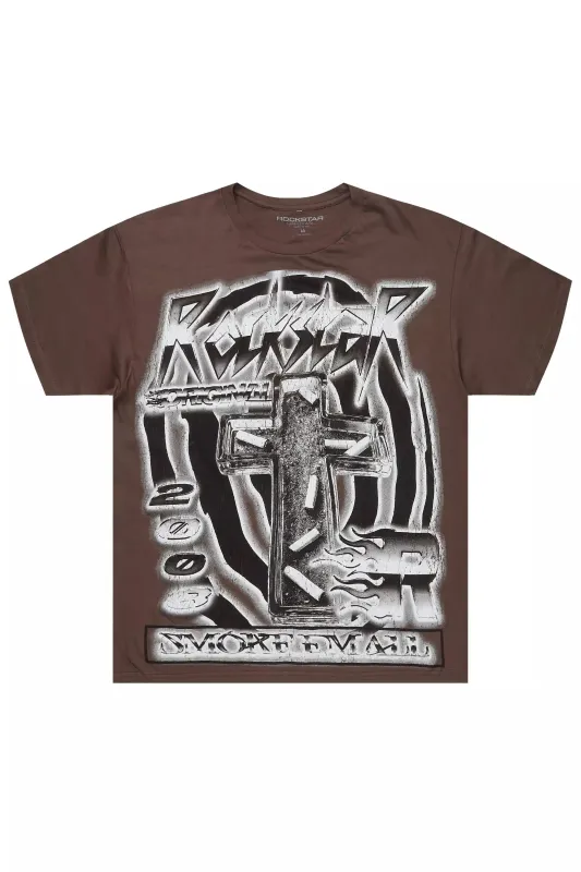 Smokeem Dark Grey/Black Oversized Graphic T-Shirt sold by Rockstar Original